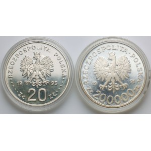 Third Republic, set of collector coins from 1991-1995, (2 pieces)