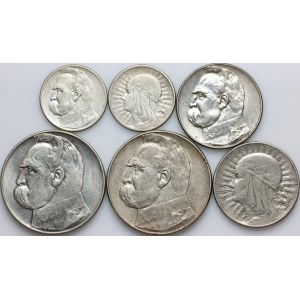 Second Republic, set of coins from 1933-1936, (6 pieces)