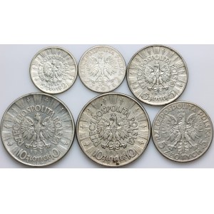 Second Republic, set of coins from 1933-1936, (6 pieces)