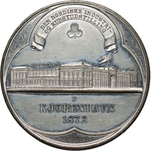 Denmark, Christian IX, medal from 1872, Nordic Industrial and Art Exhibition in Copenhagen