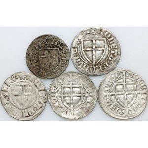 Teutonic Order, coin set, (5 pieces)