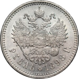 Russia, Nicholas II, Rouble 1898 (**), Brussels