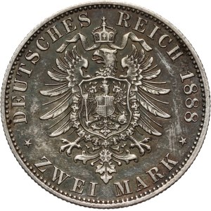 Germany, Prussia, Friedrich III, 2 Mark 1888 A, Berlin