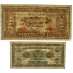 II RP, zestaw banknotów 50000 i 100000 marek polskich 1922, (2 sztuki)