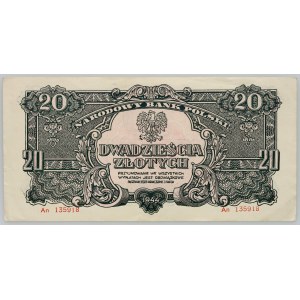 People's Republic of Poland, 20 gold 1944 compulsory, series An
