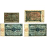 Lodz, Office of the Elders of the Merchants' Assembly, set of vouchers 50 kopecks and 1 and 5 rubles 1915/18, (4 pieces)