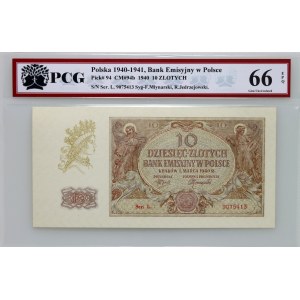 General Government, 10 zloty 1.03.1940, series L