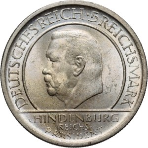 Germany, Weimar Republic, 5 mark 1929 A, Berlin, 10th anniversary of the Constitution