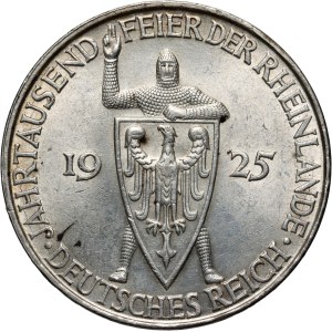 Germany, Weimar Republic, 5 Mark 1925 D, Munich, 1000th anniversary of the Rhineland