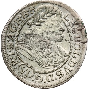 Silesia, Leopold I, 6 krajcars 1673 SHS, Wrocław, ODWROTKA