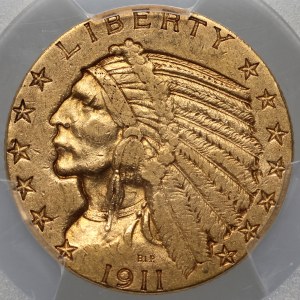 Stany Zjednoczone Ameryki, 5 dolarów 1911 S, San Francisco, Indianin