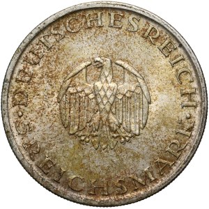 Germany, Weimar Republic, 5 Mark 1929 A, Berlin, Lessing