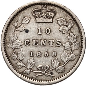 Canada, Victoria, 10 cents 1858