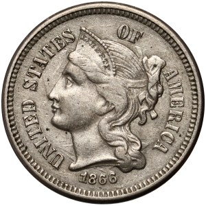 United States of America, 3 cents 1866, Philadelphia