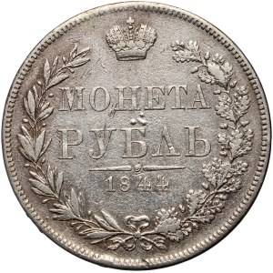 Russian partition, Nicholas I, ruble 1844 MW, Warsaw