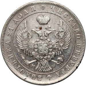 Russian partition, Nicholas I, ruble 1844 MW, Warsaw