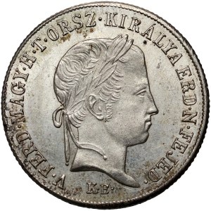 Hungary, Ferdinand V, 20 kreuzer 1848 KB, Kremnica
