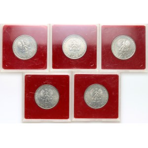 PRL, 20 zloty 1980, 1905 - Lodz, PRÓBA, copper-nickel, (5 pieces)