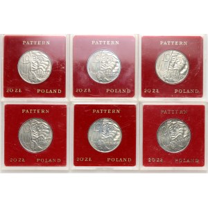 PRL, 20 zloty 1980, 1905 - Lodz, PRÓBA, copper-nickel, (6 pieces)