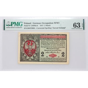 General Government, 2 Polish marks 9.12.1916, General, series B