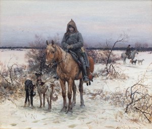Alfred Wierusz-Kowalski (1849 Suwałki - 1915 Monachium), Po polowaniu na lisa, 1876 r. (1878?) r.