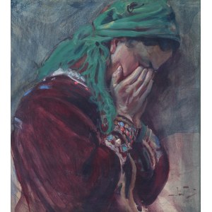 Julian Fałat (1853 Tuligłowy - 1929 Bystra), Modląca się dziewczyna, 1905 r.