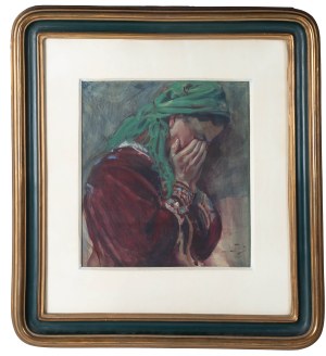 Julian Fałat (1853 Tuligłowy - 1929 Bystra), Modląca się dziewczyna, 1905 r.
