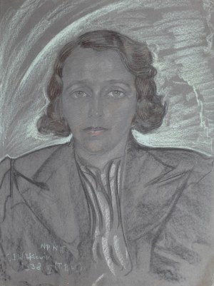 Stanisław Ignacy Witkiewicz (1885 Warszawa - 1939 Jeziory na Polesiu), Portret kobiecy, 1938 r.