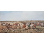Juliusz Kossak (1824 Nowy Wiśnicz - 1899 Kraków), Hunting in the Podolia Governorate, 1874.