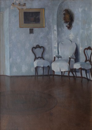 Bronisława Rychter-Janowska (1868 Kraków - 1953 tamże), W pustym dworze/Wnętrze saloniku, 1906 r.