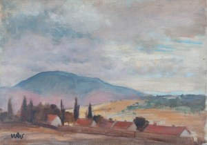 Wojciech Weiss (1875 Leorda na Bukowinie - 1950 Kraków), Widok na Lanckorońską Górę, ok. 1920