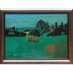 Henry Hayden (1883 Warsaw - 1970 Paris), Green Landscape from Sammeron, 1956.