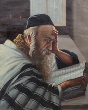 Konstanty Szewczenko (1910 Warszawa-1991 tamże), Rabin z talmudem