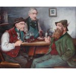 August Zimmermann (1854 Monachium - 1910 Chiemsee), Pijący piwo