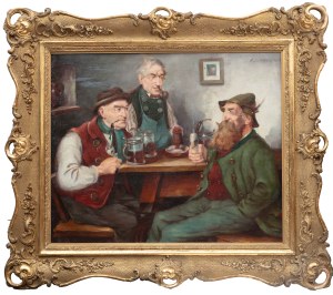 August Zimmermann (1854 Monachium - 1910 Chiemsee), Pijący piwo