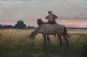 Józef M. Ryszkiewicz (1856 Warszawa - 1925 tamże), Na pastwisku