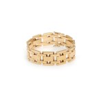 Gold bracelet with geometric design, 14 K