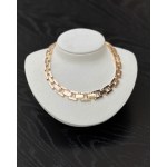 Gold necklace with geometric design, 14K gold