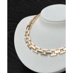 Gold necklace with geometric design, 14K gold