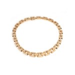 Gold necklace with geometric design, 14K gold