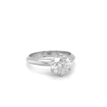 18K WHITE GOLD SOLITAIRE RING WITH 2 CT DIAMOND