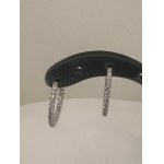 18K GOLD AND DIAMOND HOOP EARRINGS