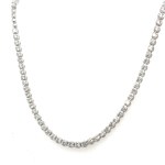 18.72 GR WHITE GOLD NECKLACE WITH NATURAL DIAMONDS - DH-T15