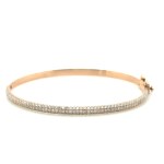 14K ROSE GOLD BRACELET 13 GR WITH DIAMONDS - DH-B268