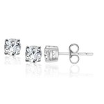 2.00 CT NATURAL DIAMOND GOLD EARRINGS - 804 BASKET SET