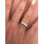 White Gold Trilogy Ring with Lab-Grown Diamonds - Tril LG4