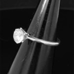 WHITE GOLD SOLITAIRE RING - 1 CT - TIF NAT1