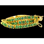 18K YELLOW GOLD NECKLACE 22.48 GR WITH DIAMONDS AND BRILLIANTS - DH-T102