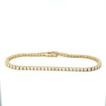 7.49g Yellow Gold Tennis Bracelet with Natural Diamonds - BRC50501