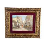 Mario Maresca Serra, Market scene with figures - Mario Maresca Serra